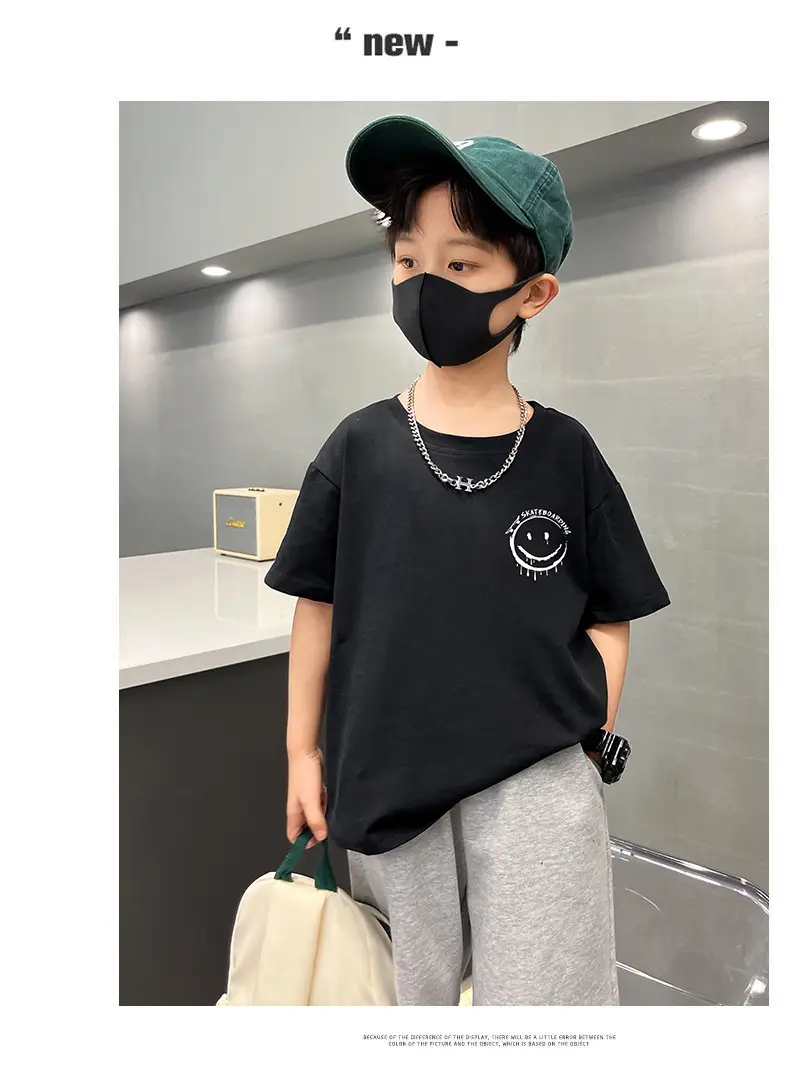 Boys Purple T-Shirt Summer New Style Loose Fit — feature 11