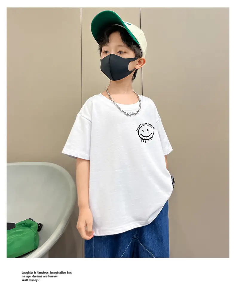 Boys Purple T-Shirt Summer New Style Loose Fit — feature 7