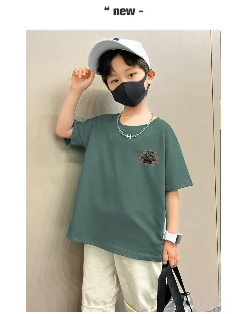 Boys T-Shirt Summer Loose Cool Handsome Style — feature 16