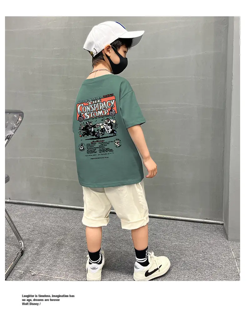 Boys T-Shirt Summer Loose Cool Handsome Style — feature 18