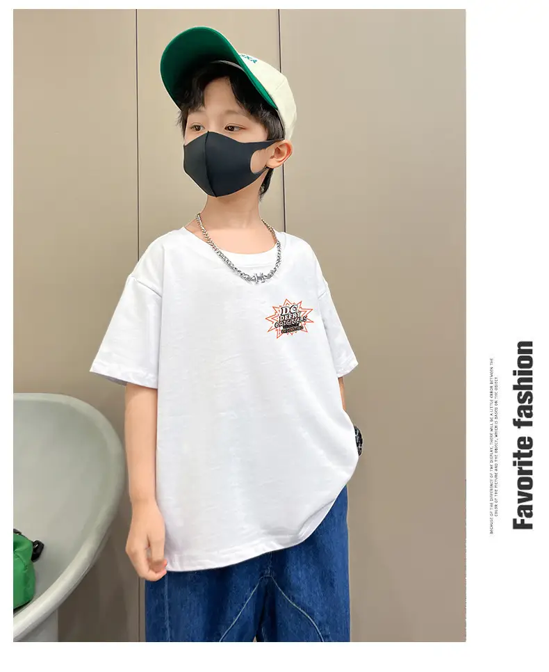 Boys T-Shirt Summer Loose Cool Handsome Style — feature 5