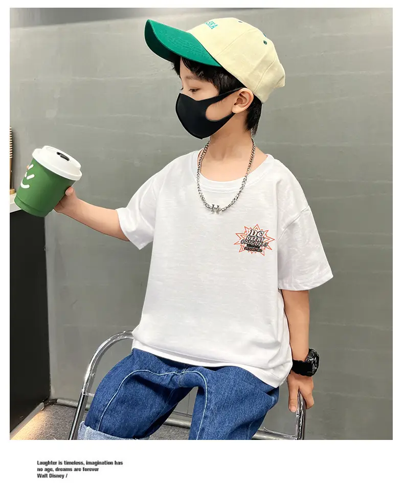 Boys T-Shirt Summer Loose Cool Handsome Style — feature 7