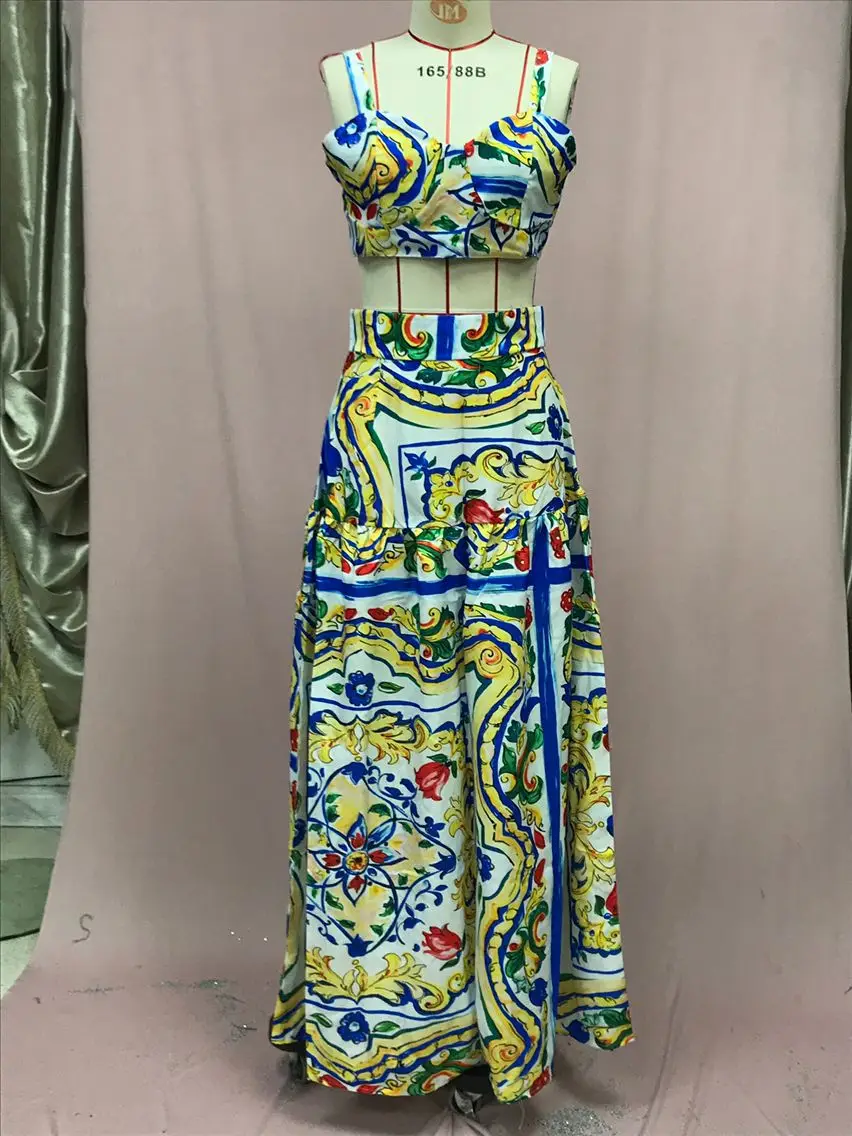 2025 Printed Floral Dress Suit for Women Beach Wear — feature 22