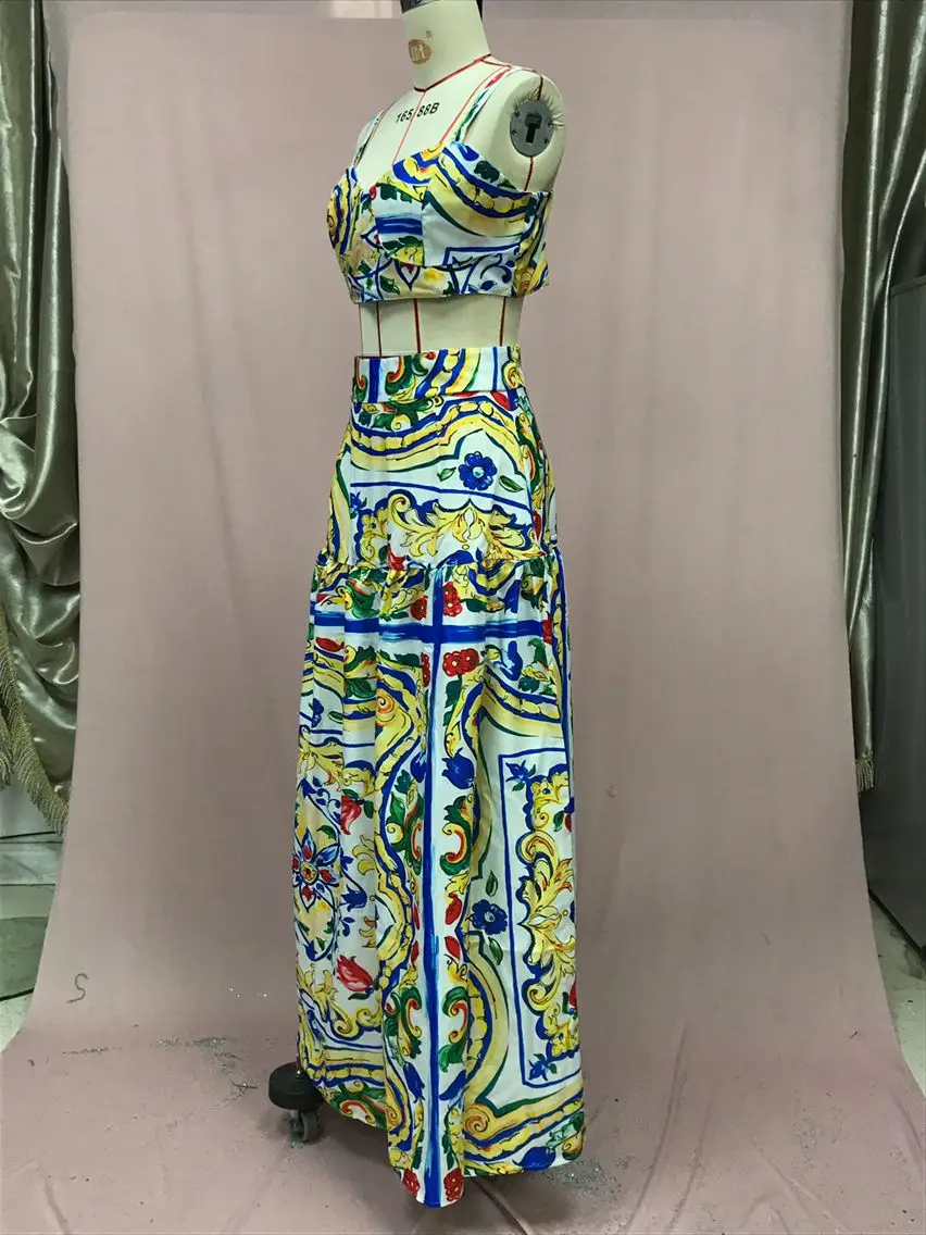 2025 Printed Floral Dress Suit for Women Beach Wear — feature 23
