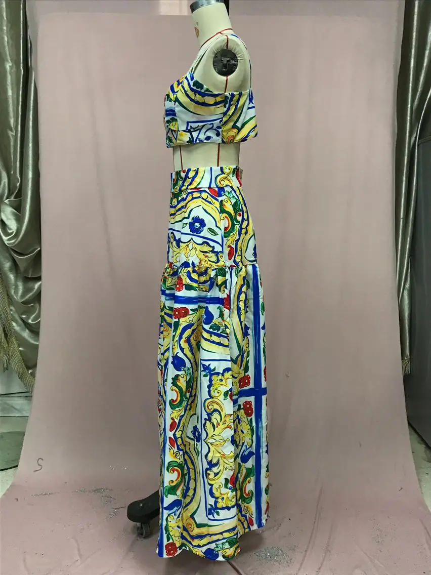 2025 Printed Floral Dress Suit for Women Beach Wear — feature 24