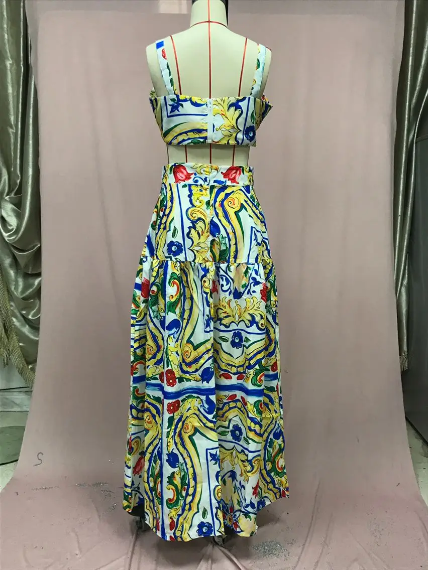 2025 Printed Floral Dress Suit for Women Beach Wear — feature 25