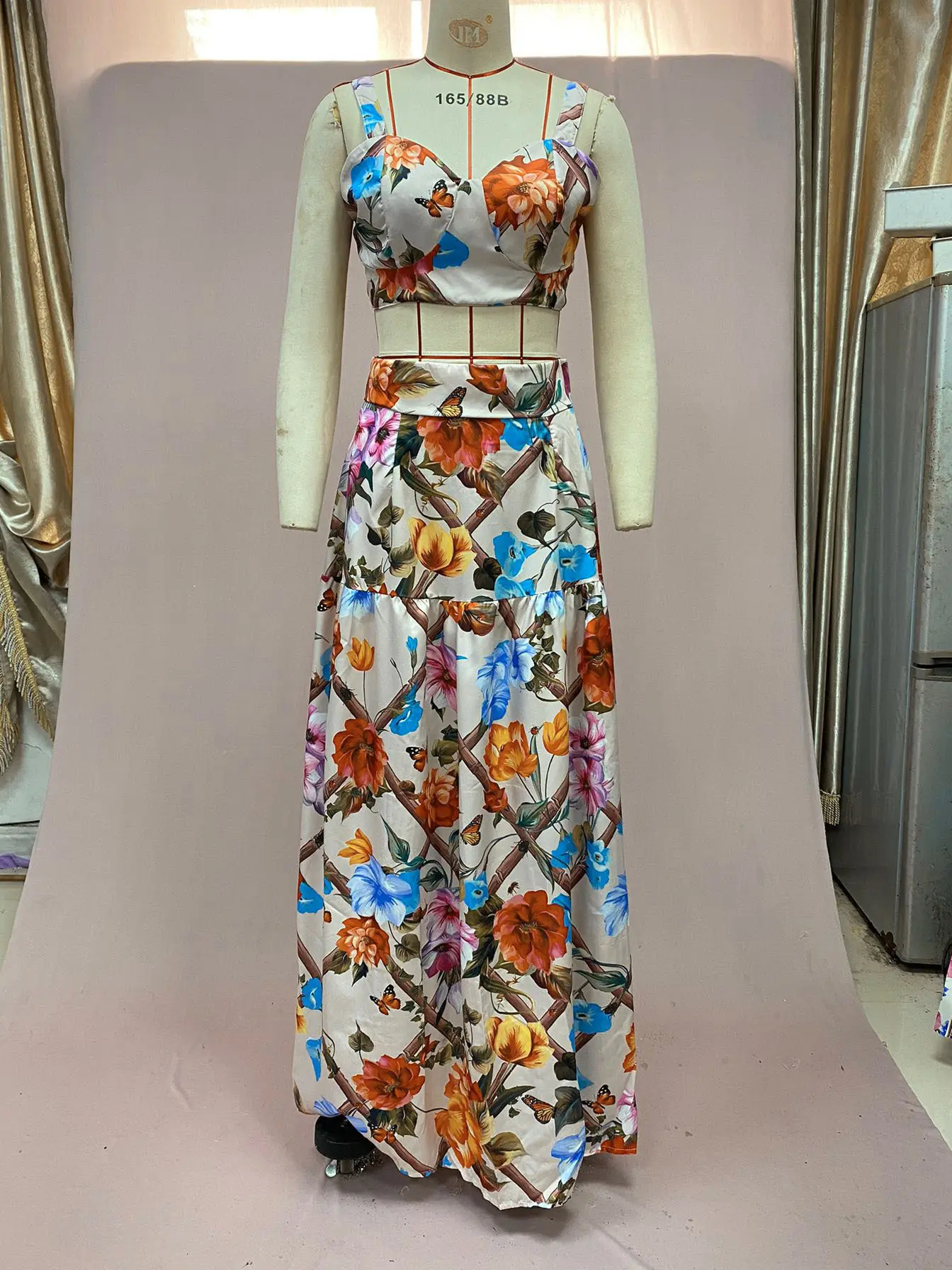 2025 Printed Floral Dress Suit for Women Beach Wear — feature 32