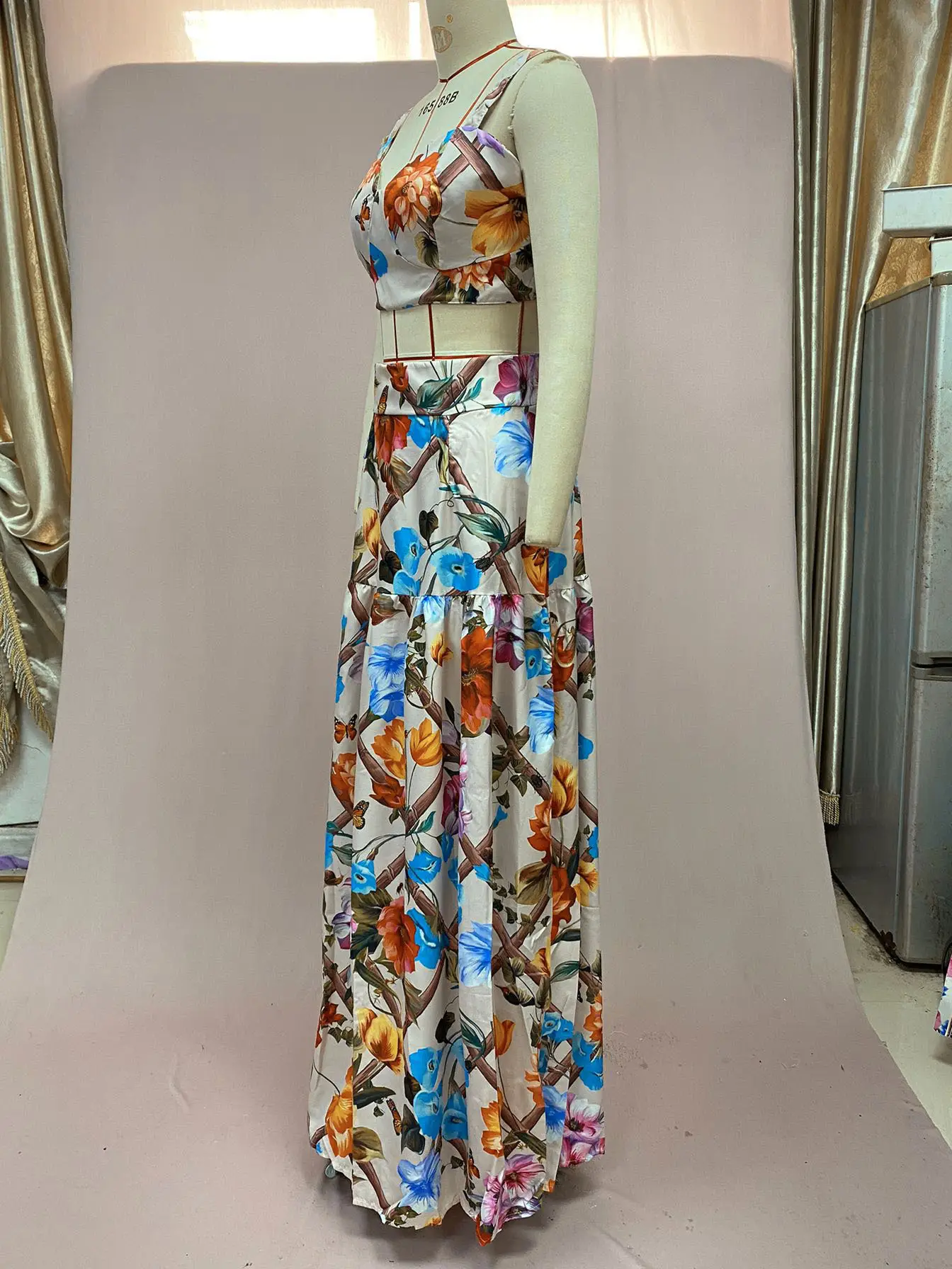 2025 Printed Floral Dress Suit for Women Beach Wear — feature 33