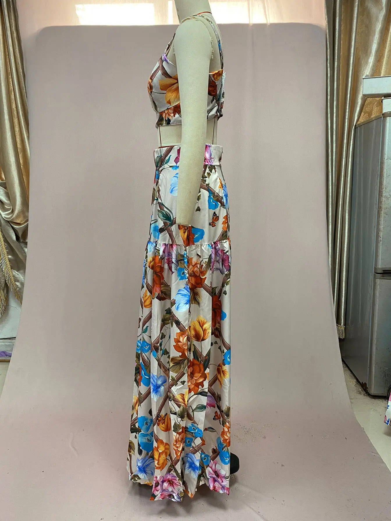 2025 Printed Floral Dress Suit for Women Beach Wear — feature 34