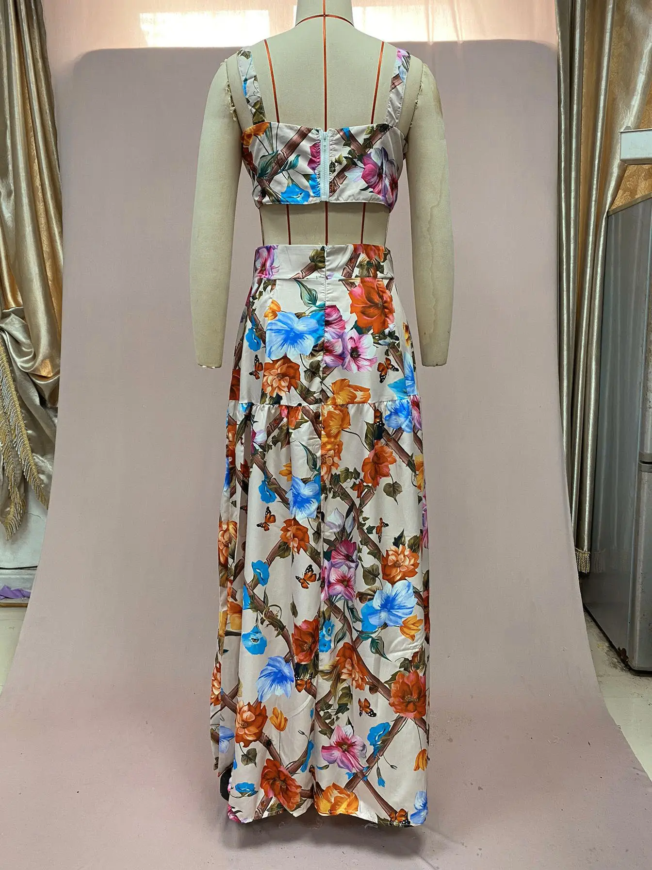 2025 Printed Floral Dress Suit for Women Beach Wear — feature 35