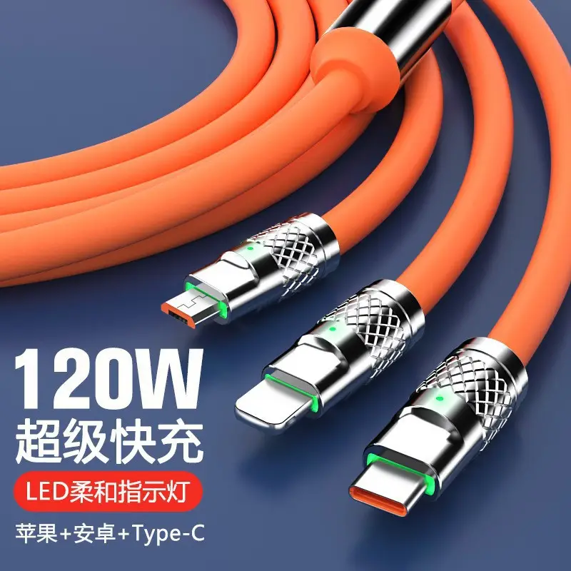 Zinc Alloy Mobile Data Cable One to Three Ports - Image 5