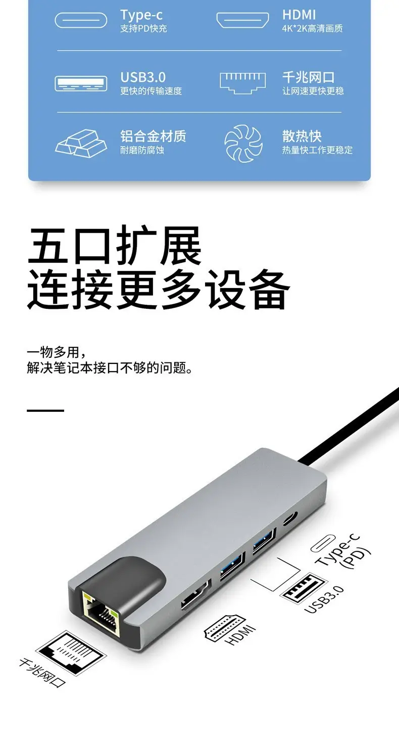 10-in-1 Type-C Docking Station Gigabit HDMI4K — feature 7
