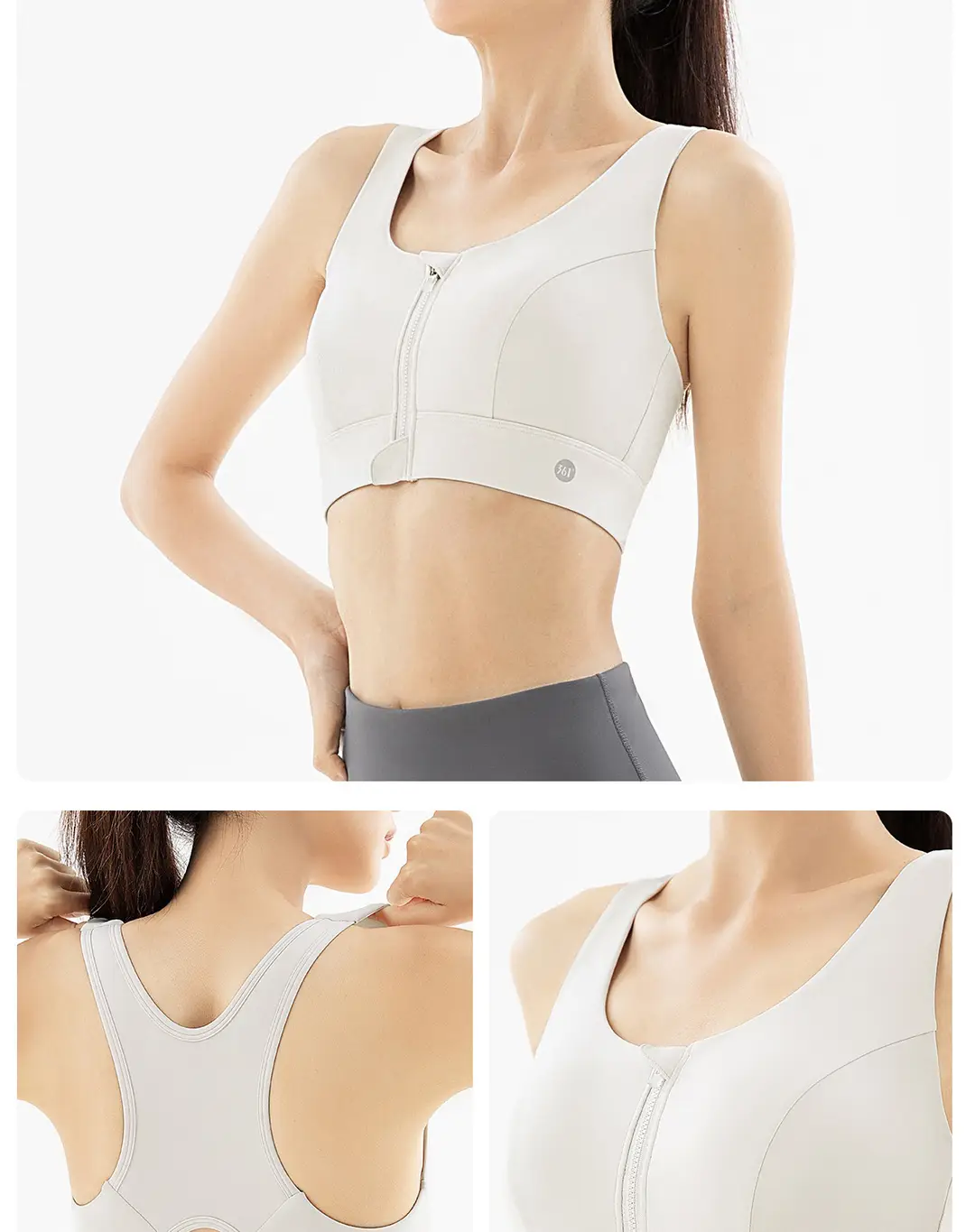 361 Sports Bra Shock-Proof High-Strength Front Zipper Large Size Yoga Bra Fitness All-In-One Sports Vest for Women — feature 27