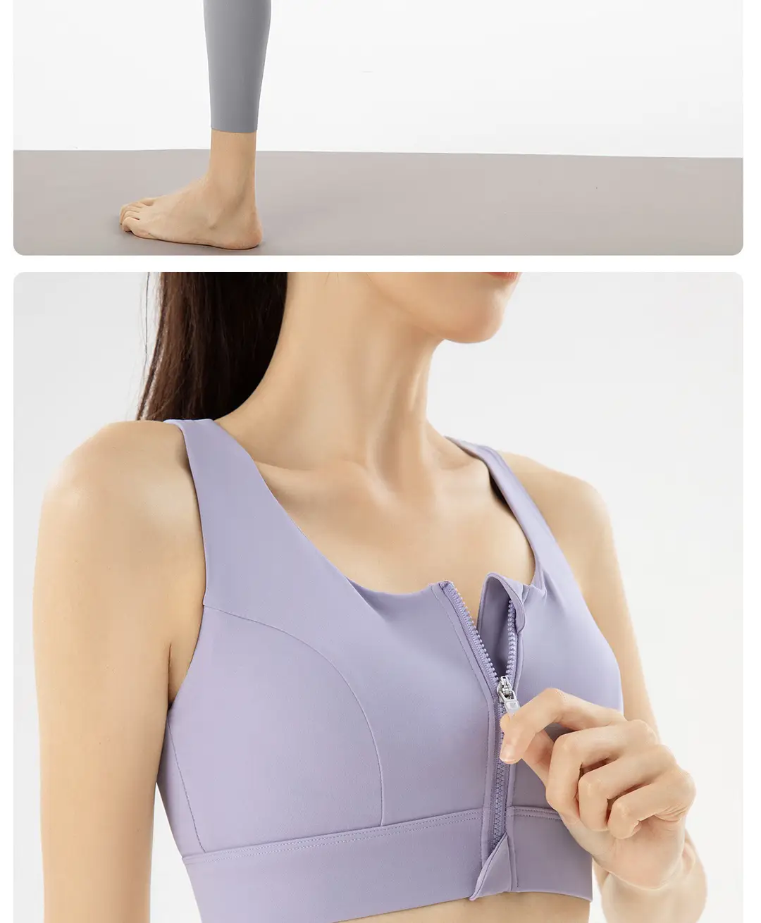 361 Sports Bra Shock-Proof High-Strength Front Zipper Large Size Yoga Bra Fitness All-In-One Sports Vest for Women — feature 29