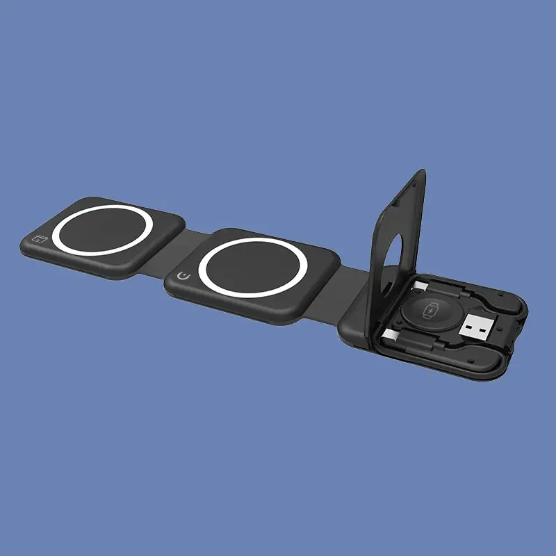 Three-In-One Magnetic Wireless Charger for Phone, Tablet, Watch - Image 5