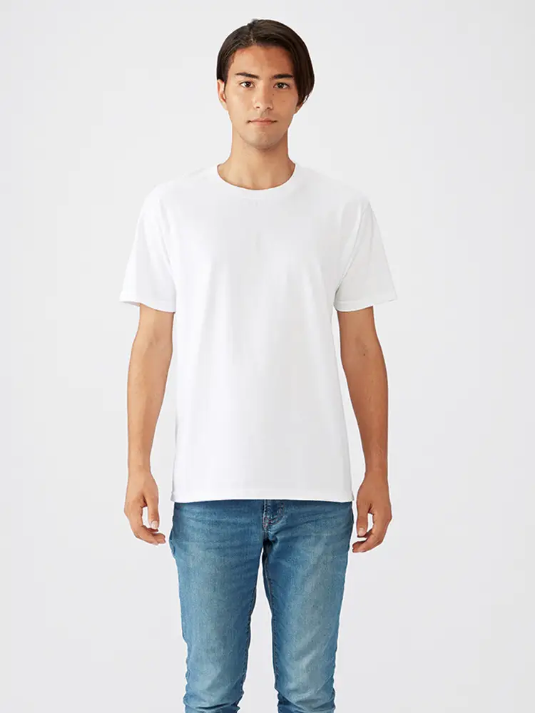 Blue Cotton T-Shirt European Size 210g Heavy Loose Solid Color - Image 21