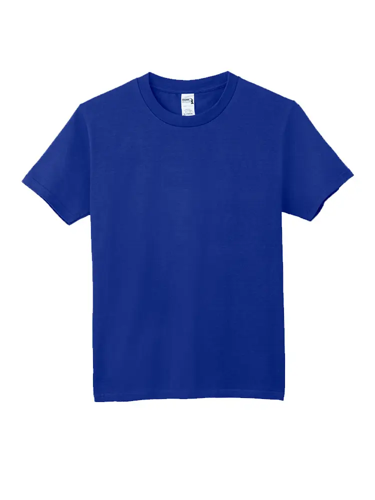 Blue Cotton T-Shirt European Size 210g Heavy Loose Solid Color - Image 23