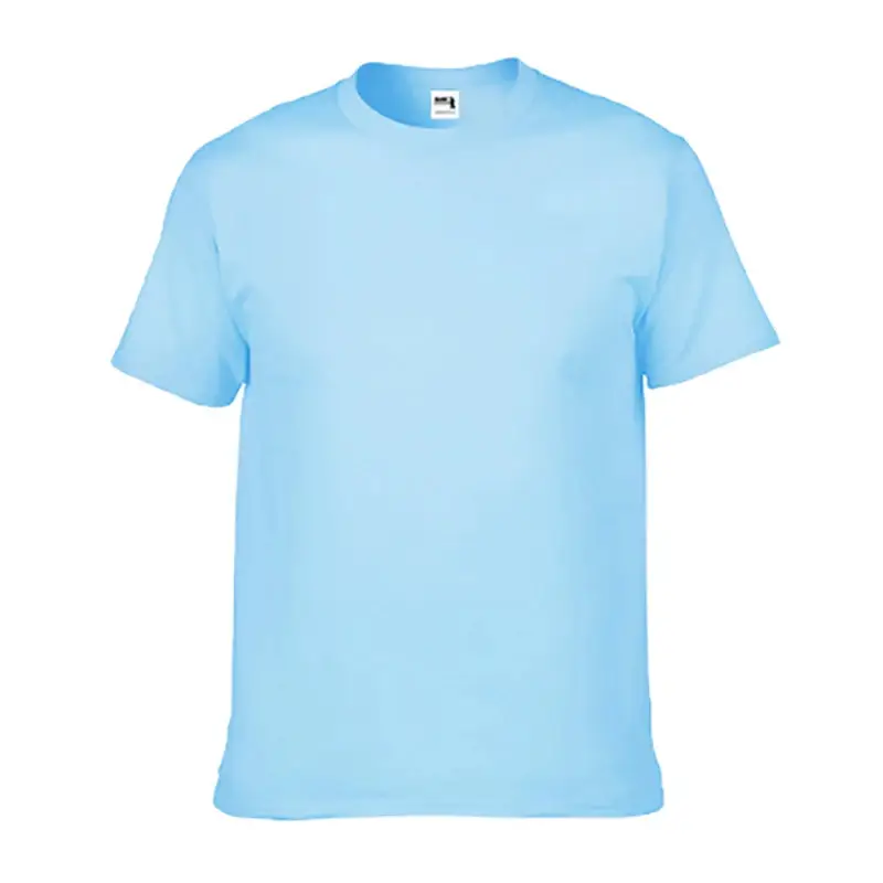 Blue Cotton T-Shirt European Size 210g Heavy Loose Solid Color - Image 16