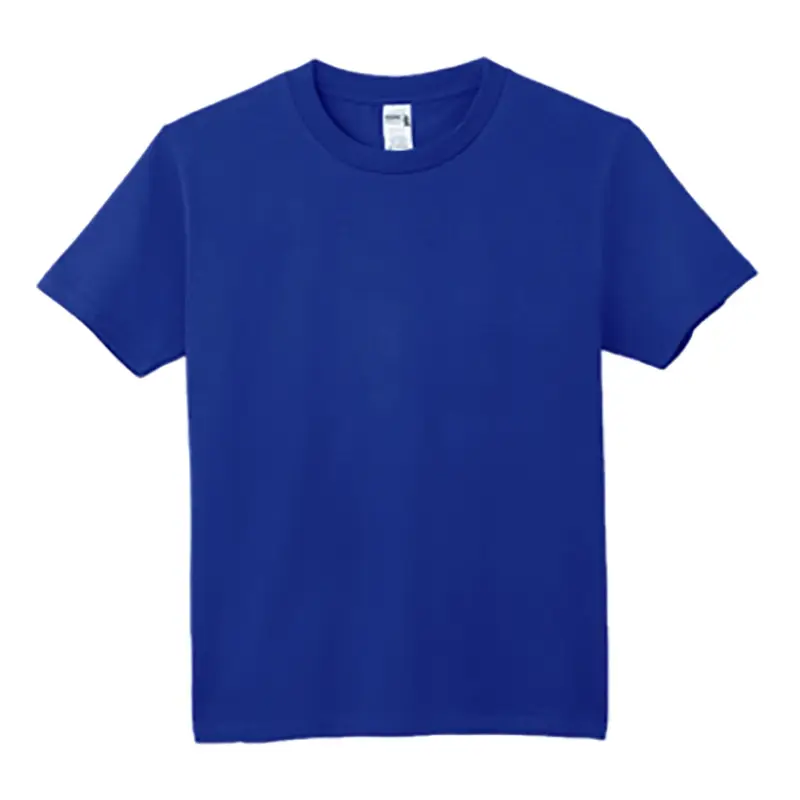 Blue Cotton T-Shirt European Size 210g Heavy Loose Solid Color - Image 2