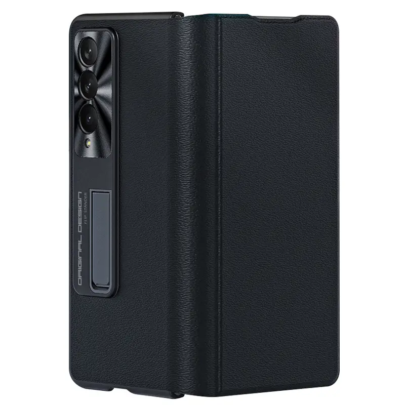 Samsung ZFold4 Leather Phone Case Ultra Thin Black - Image 12