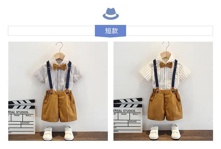 Boys' Bow Tie Shorts Outfit Summer Suit — feature 4