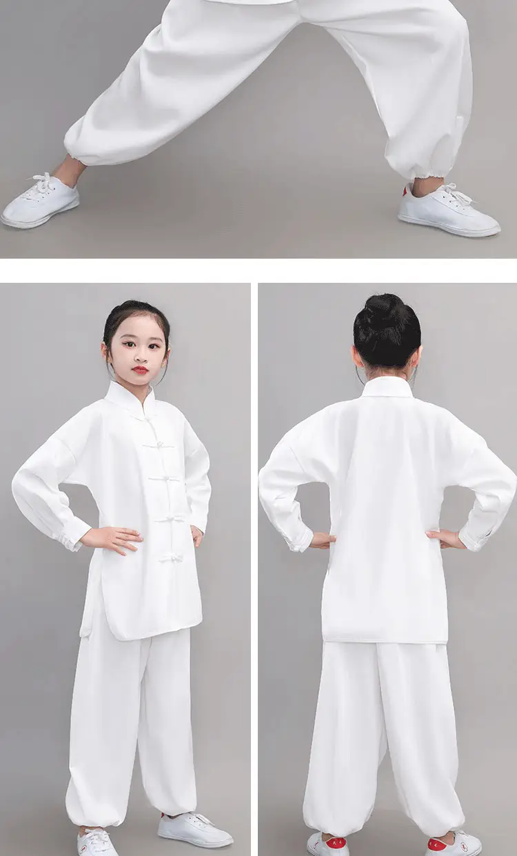 Children's Wushu Kung Fu Clothing Blue White Black Primary Secondary School — feature 22