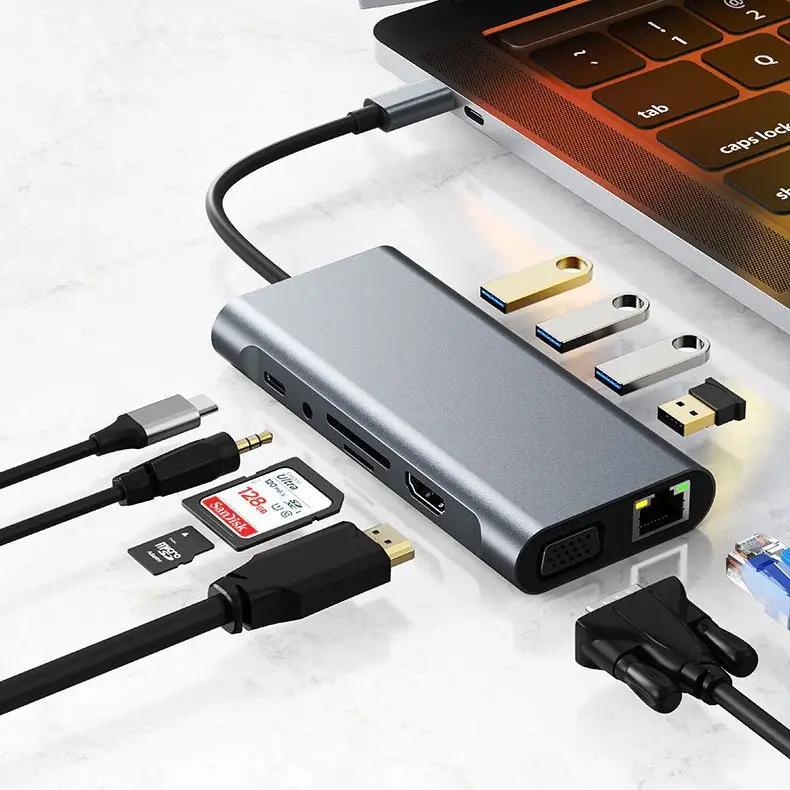 Cross-Border Type-C Docking Station Multi-Function Hub