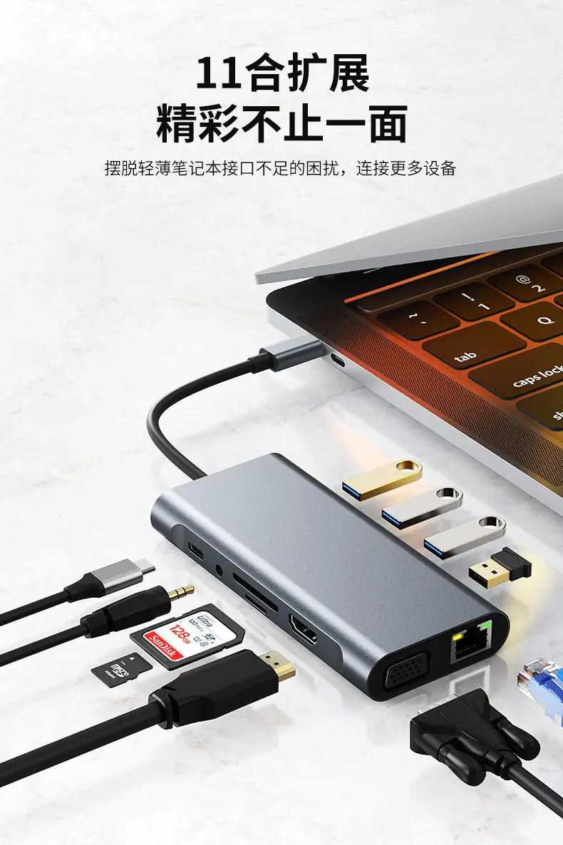 Cross-Border Type-C Docking Station Multi-Function Hub — feature 1