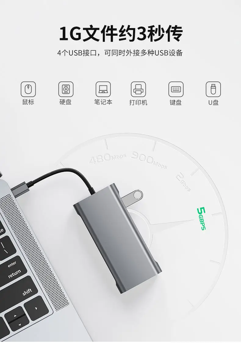 Cross-Border Type-C Docking Station Multi-Function Hub — feature 4