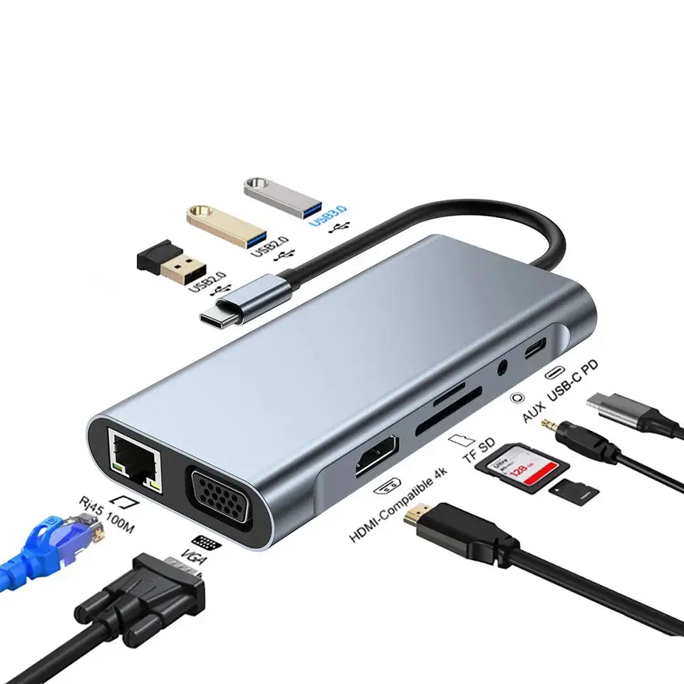 Cross-Border Type-C Docking Station Multi-Function Hub