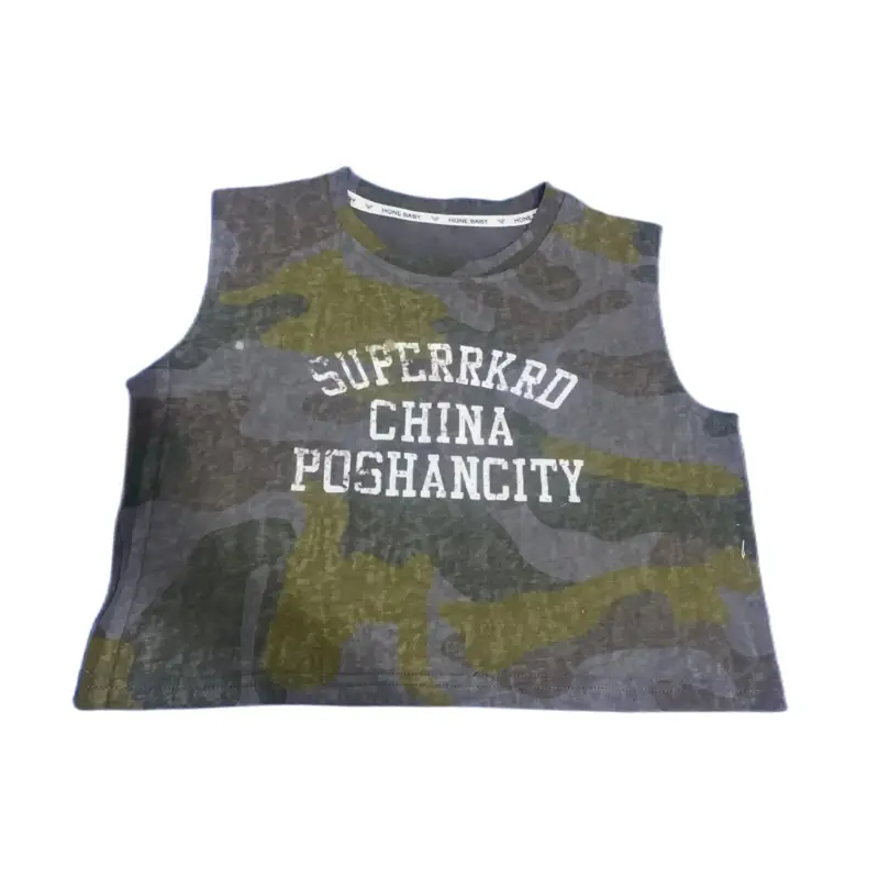 Men Camo Sleeveless Vest "Superhero China" Print - Image 7