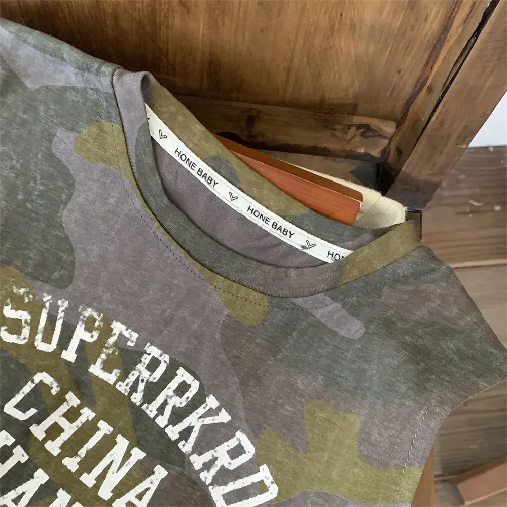 Men Camo Sleeveless Vest "Superhero China" Print — feature 3