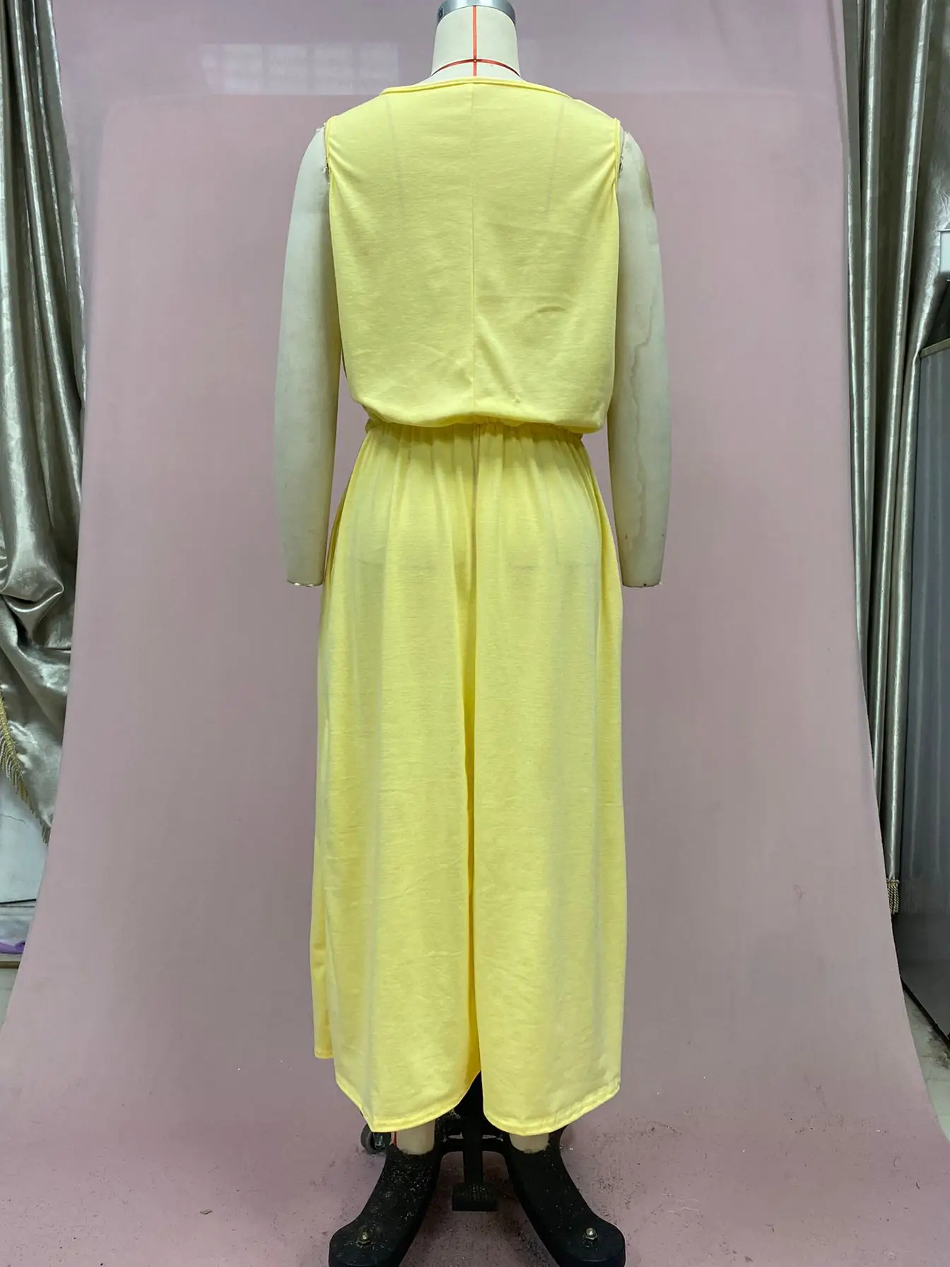2025 Cross-Border Summer Dress Red Sleeveless Long Skirt — feature 30