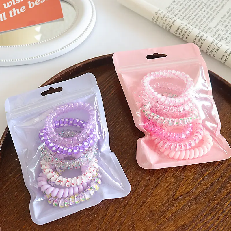 New Candy Color Sweet Girl Gradient Hair Ring - Image 7