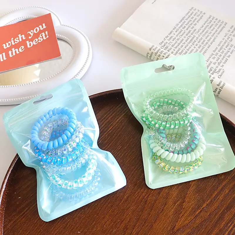 New Candy Color Sweet Girl Gradient Hair Ring - Image 8