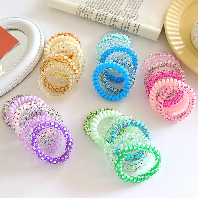 New Candy Color Sweet Girl Gradient Hair Ring - Image 9