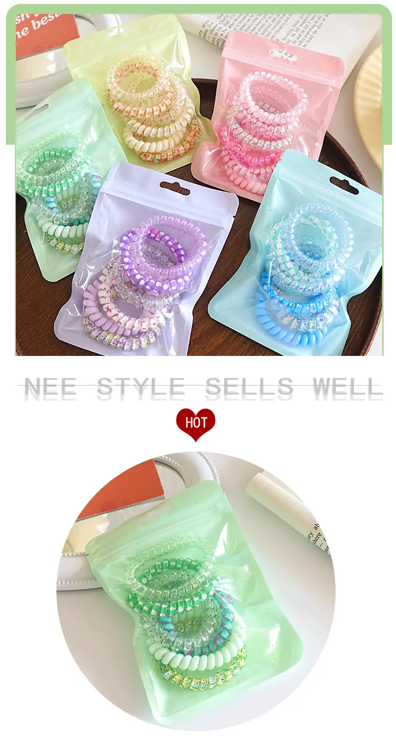 New Candy Color Sweet Girl Gradient Hair Ring — feature 1