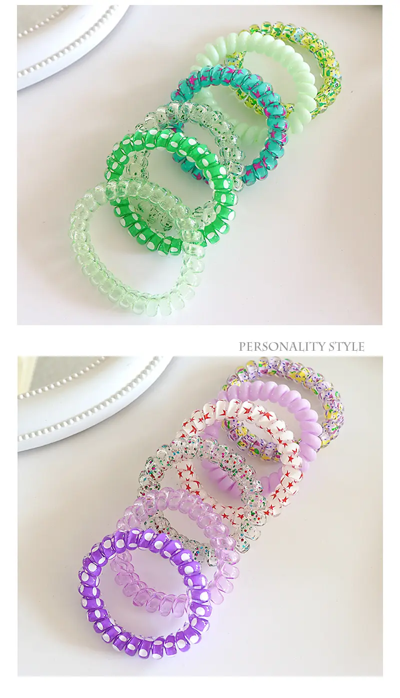 New Candy Color Sweet Girl Gradient Hair Ring — feature 5