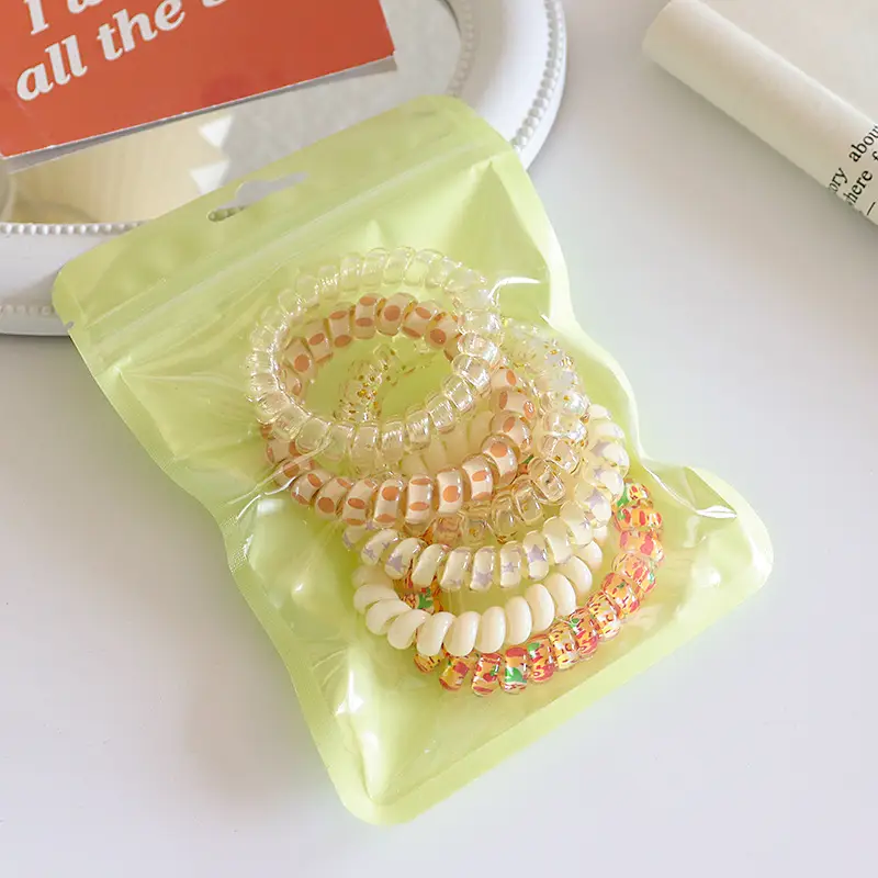 New Candy Color Sweet Girl Gradient Hair Ring - Image 2