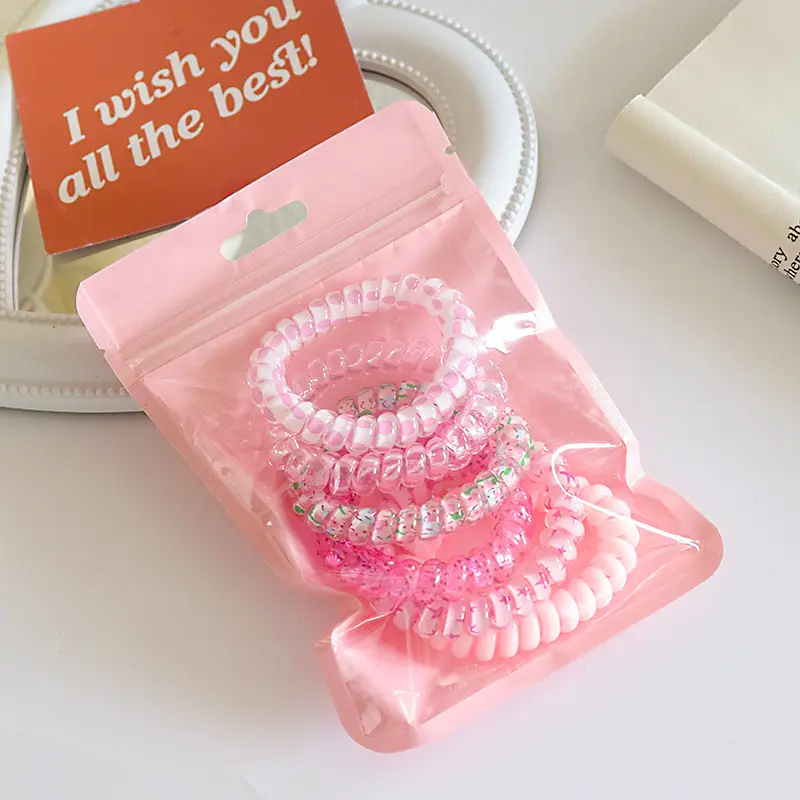 New Candy Color Sweet Girl Gradient Hair Ring - Image 3