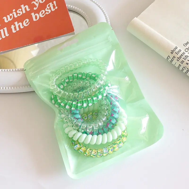 New Candy Color Sweet Girl Gradient Hair Ring - Image 4