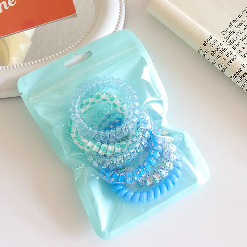 New Candy Color Sweet Girl Gradient Hair Ring - Image 5