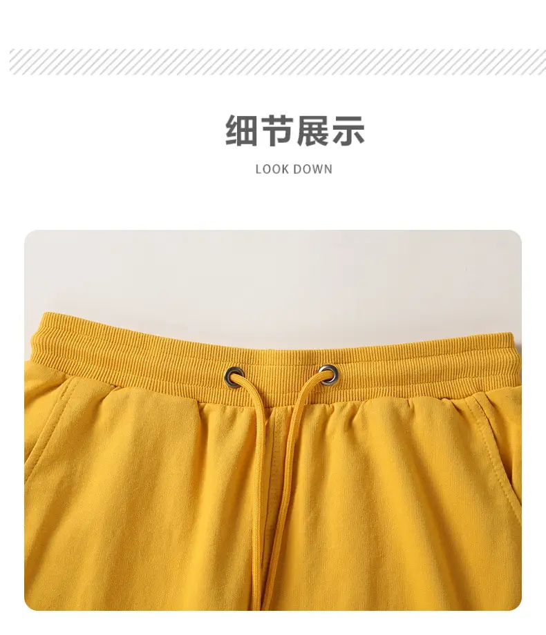 Men Black Cotton Drawstring Shorts Casual Sports Wear — feature 12