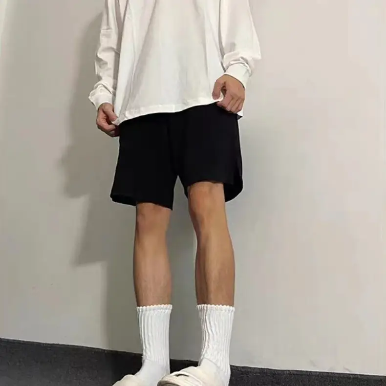 Men Black Cotton Drawstring Shorts Casual Sports Wear — feature 18