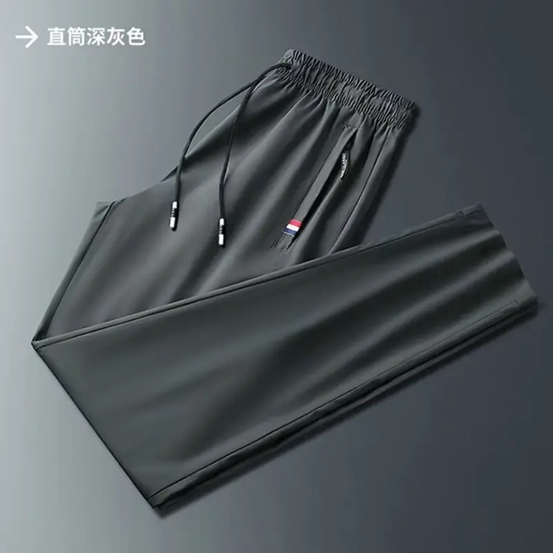 Men Black Stretch Pants Large Korean Style - Image 46