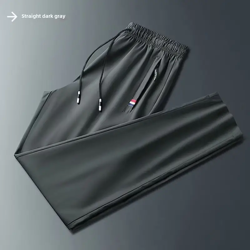 Men Black Stretch Pants Large Korean Style - Image 13