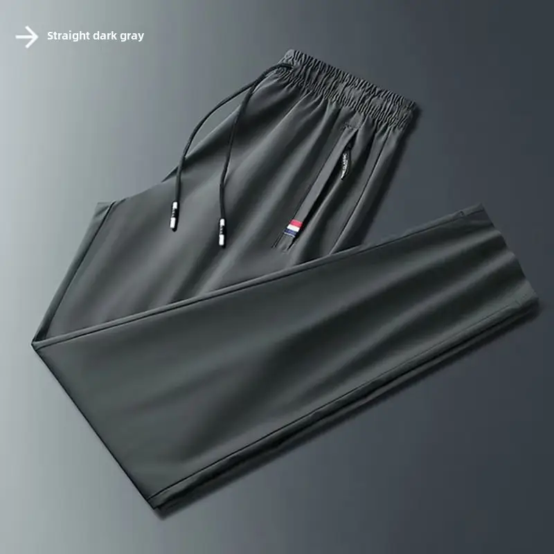 Men Black Stretch Pants Large Korean Style - Image 9