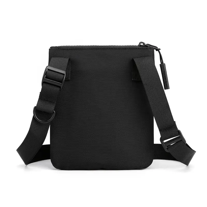Men's Black Waterproof Shoulder Bag with Zippers - Image 7
