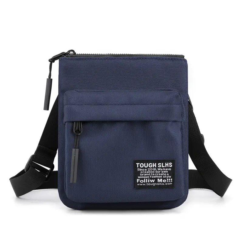 Men's Black Waterproof Shoulder Bag with Zippers - Image 3