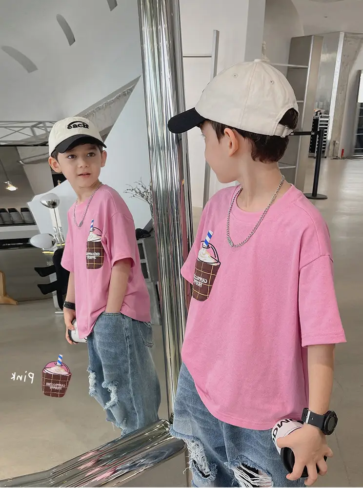 Boys T-Shirt White Green Shorts Summer New Style — feature 23